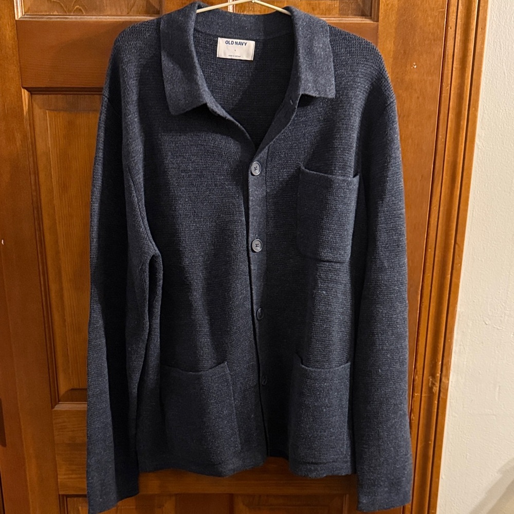 Old Navy Blue Button-Up Cardigan
